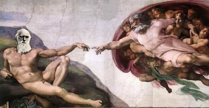 Darwin vs Gud? Nja, kanske inte riktigt så här då ...